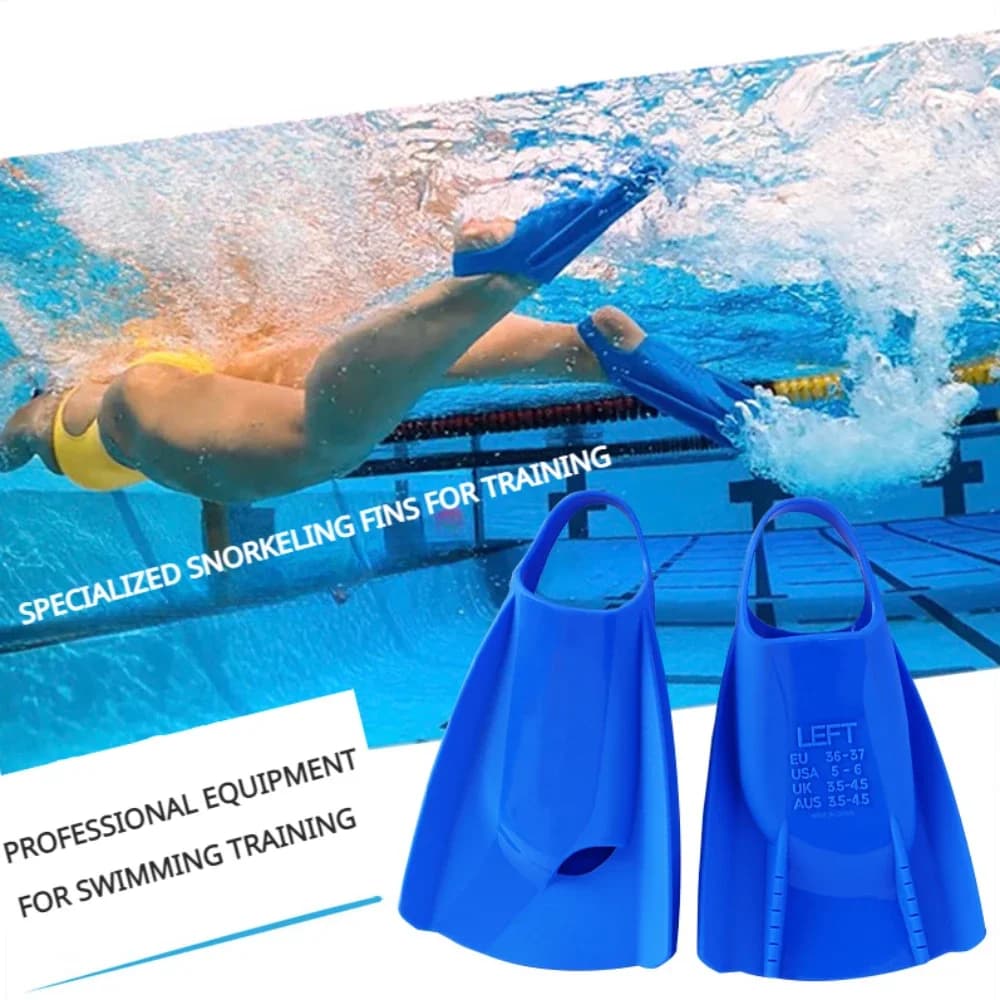 Professional Silicone Fins Swimming Diving Training Frog Shoes Snorkeling Equipment Adult Short Free Swim