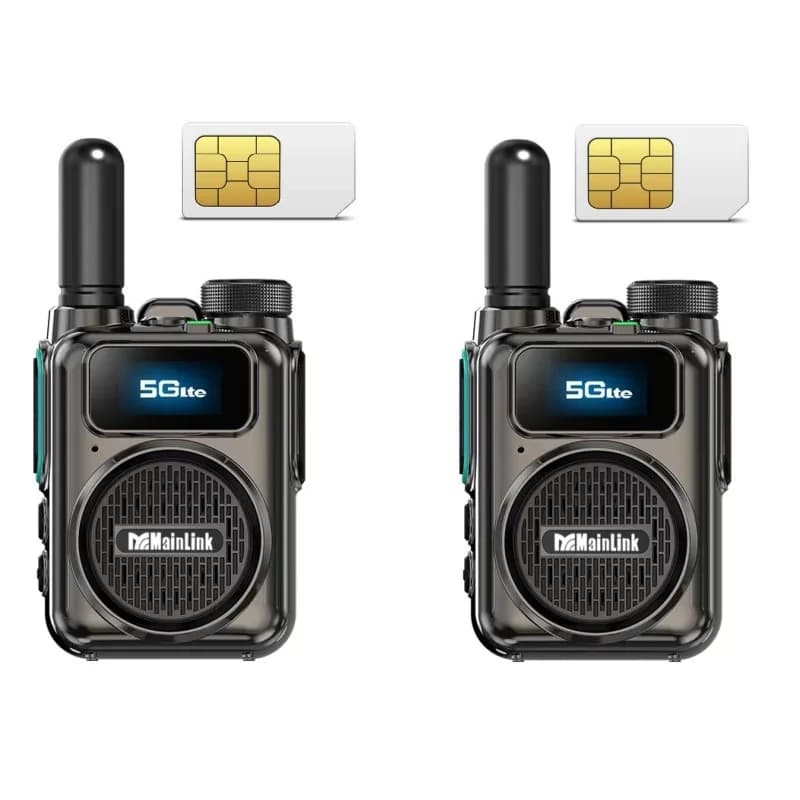2 pezzi lanciati corpo in metallo Mini 4G Poc Walkie Talkie comunicazione globale semplice e facile da usare viaggi sportivi all'aria aperta