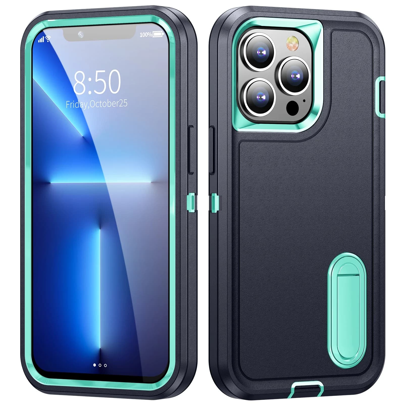 Heavy Armor Shockproof Defend Phone Case For iPhone 11 12 13 14 15 16 17 Pro Max 7 8 Plus SE 2022 Xs XR Plastic TPU Back Cover