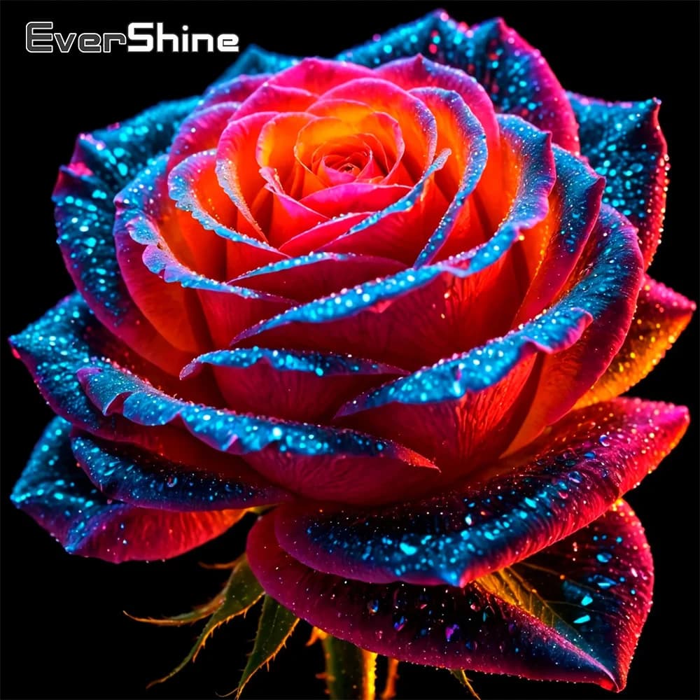 Kit Fai-da-Te Evershine 5D per Ricamo con Diamanti, Dipinto di Rose con Strass, Kit Completo per Mosaico Artigianale, Regalo Fatto a Mano