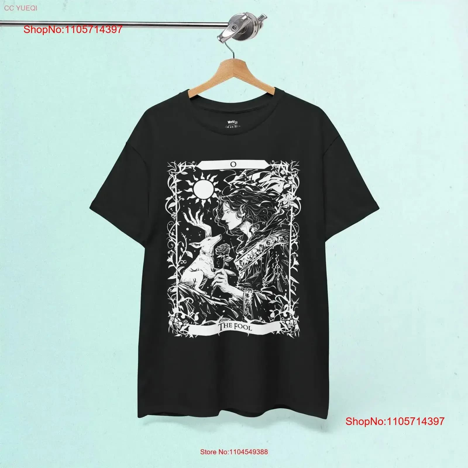 THE FOOL Tarot Card T Shirt Major Arcana Witchy Clothes Gothic Grunge Occult Clothing Alt Dark Aesthetic vintage Washed Stylish