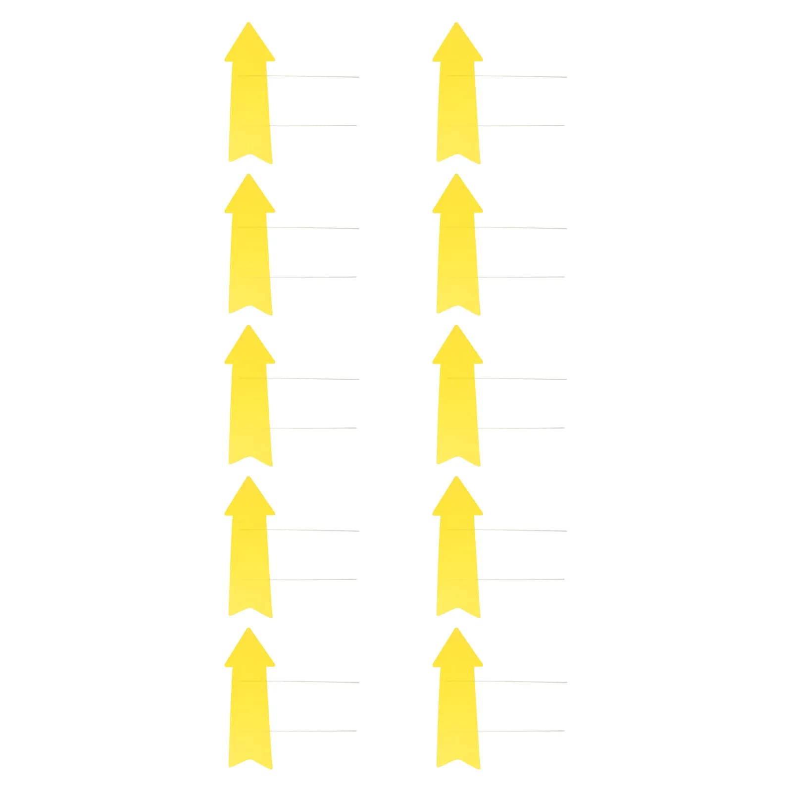 10Pcs Blank Arrow Yard Signs Stakes Yellow Corrugated Plastic Double Sided Directional Outdoor Wedding Party Birthday Yard Sale