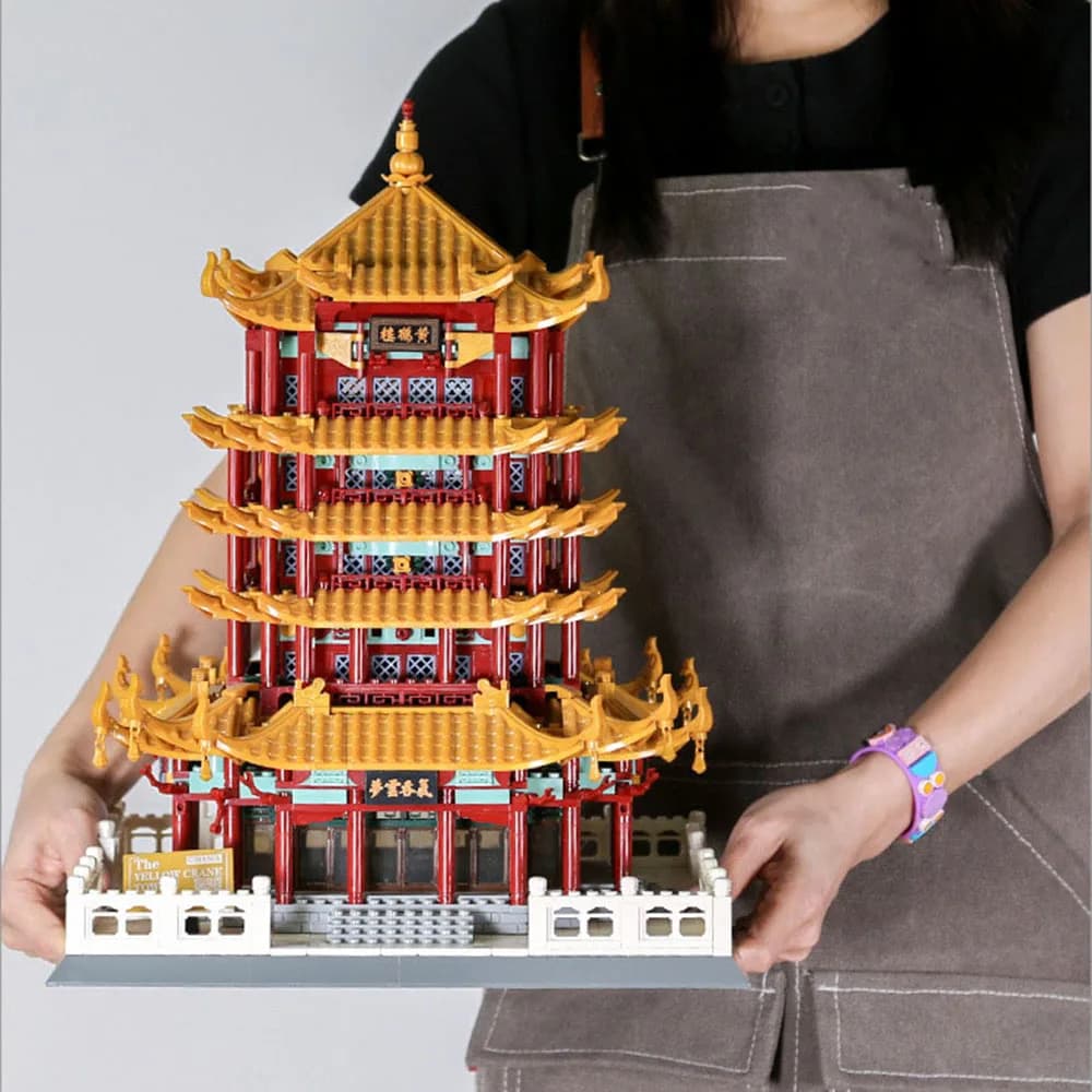China Famous Historical Ancient Architecture Model Sets Building Block Yellow Crane Tower Brick Educational Toy Home Decor