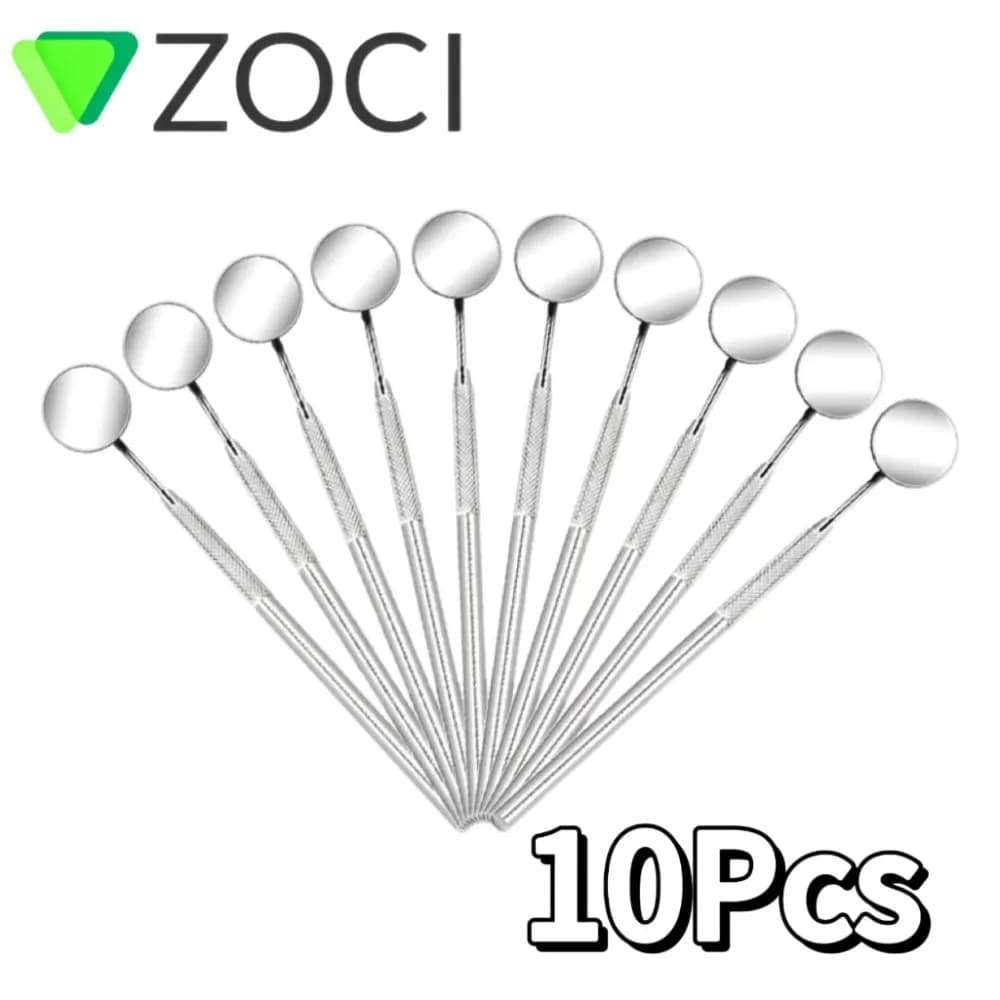10 Pieces Dental Mirror Stainless Steel Dentist Hygiene Oral Mirrors For Mouth Laboratory Instruments Dentale Whitening Of Tooths Dental Tool