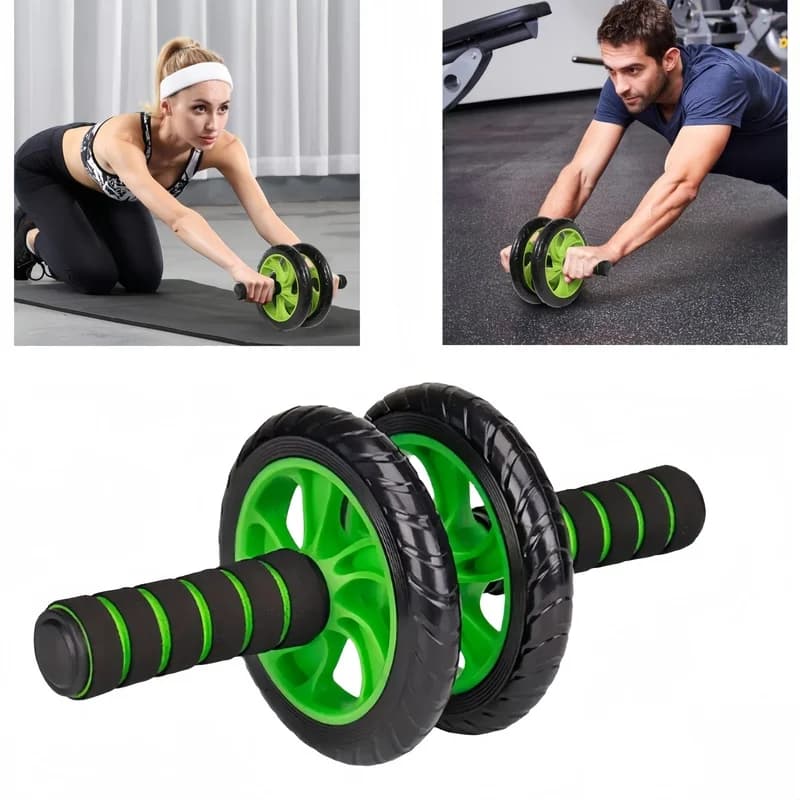 14-Inch Non-Slip Ab Roller For Core Workouts - Durable Pp Material, Ideal For Men & Women's Home Fitness