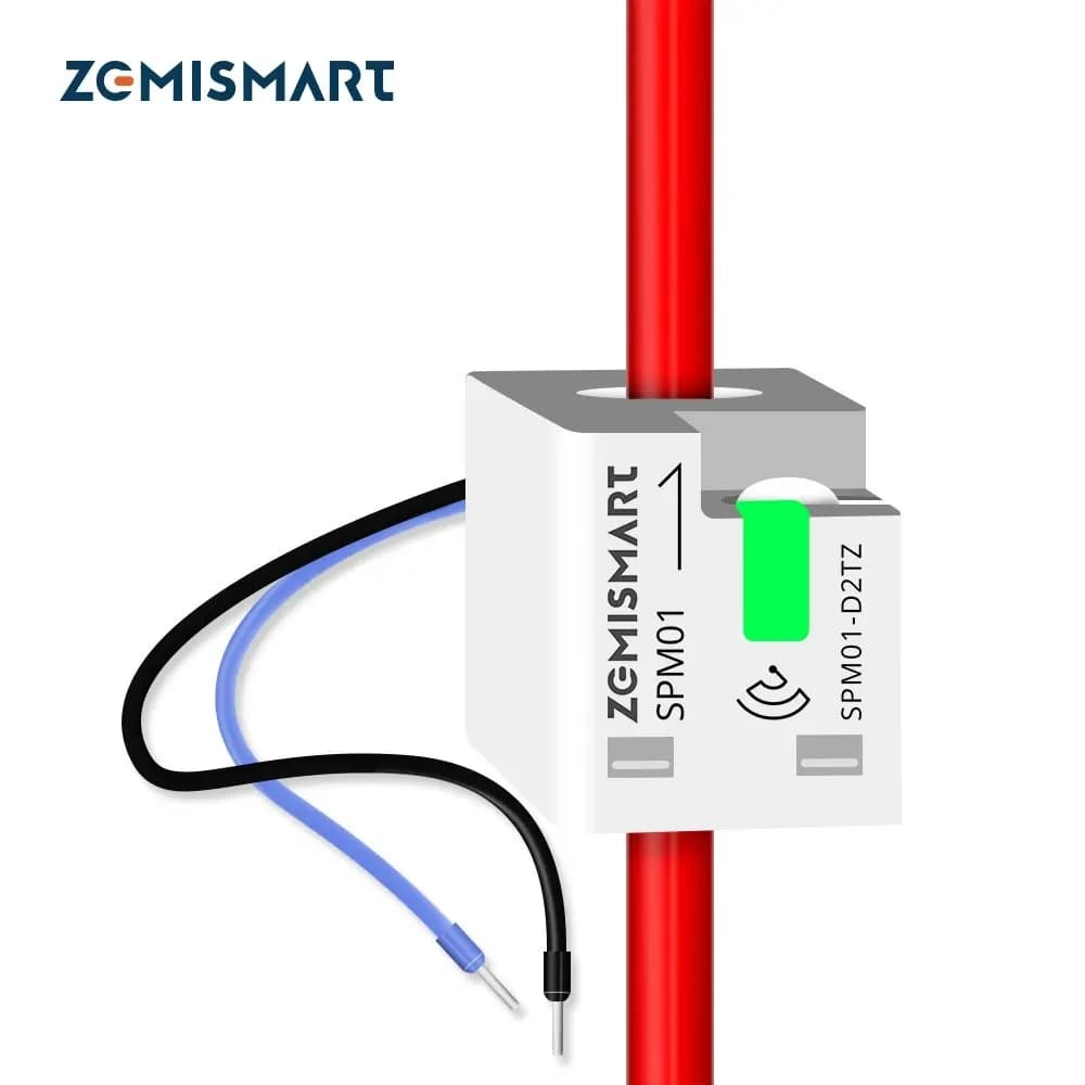 Contatore di Energia Intelligente Zemismart Zigbee, Sensore Elettrico Compatibile con App Tuya, Supporta Home Assistant tramite Zigbee2MQTT