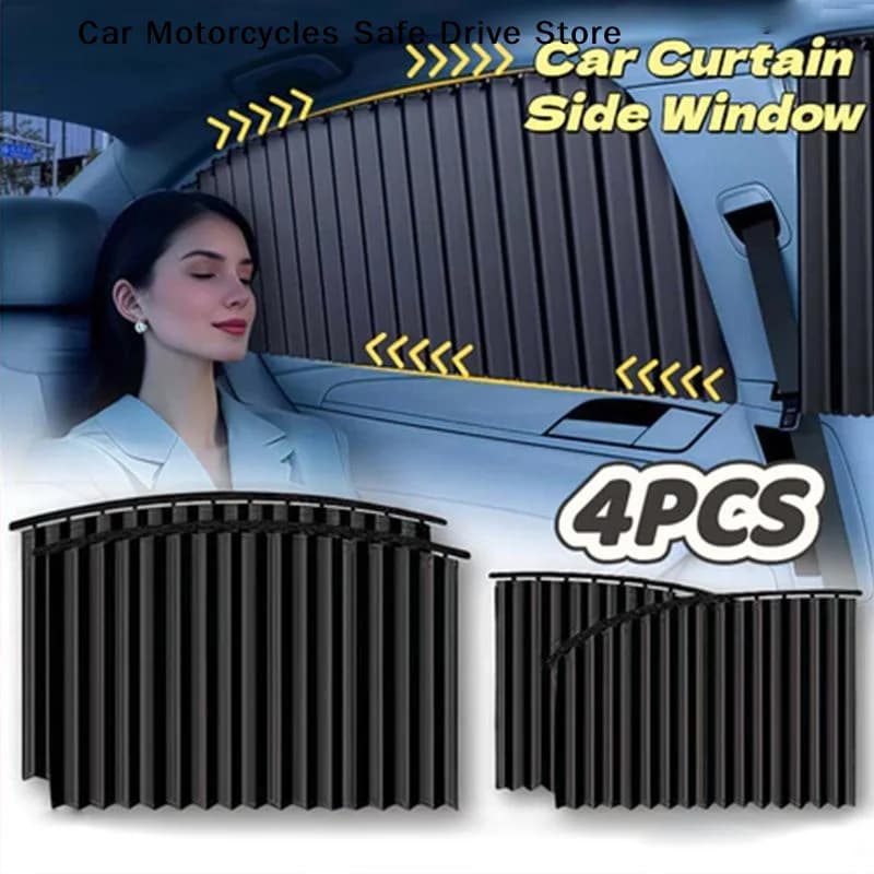 4Pcs/Set Magnetic Curtain Protectors, Side Window Sunshades, UV Protection, Suitable For Most Models, Universal In All Seasons