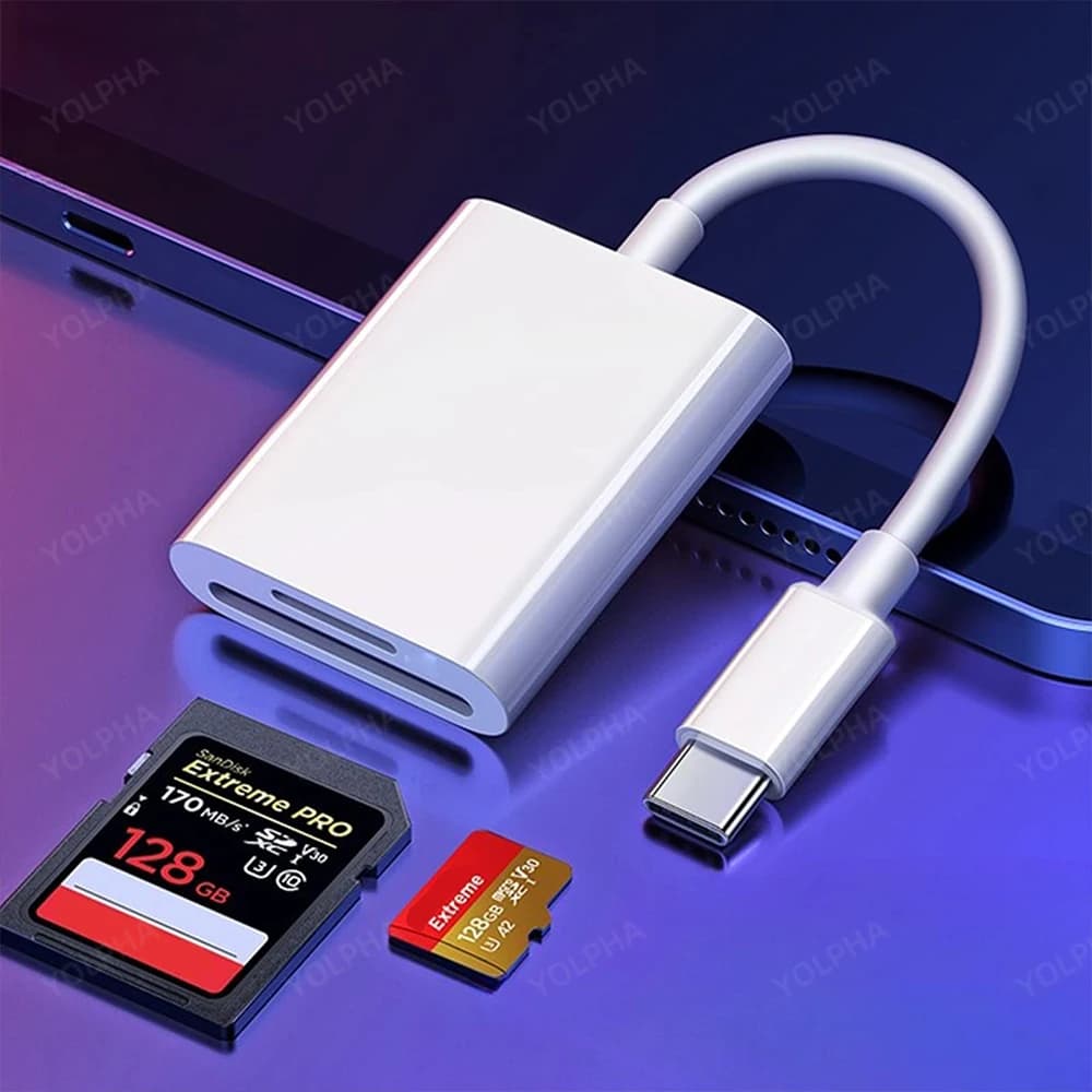 Lettore di schede SD USB 3.0 Lettore di schede di memoria adattatore da USB-C a SD TF per Mac IPad Pro Air IMac Laptop per telefono Android