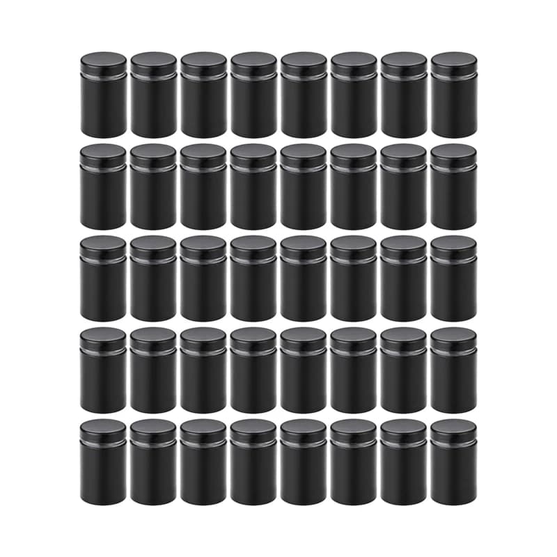 Stainless Steel Advertise Fixing Screw Black Dia 12mm For Acrylic Picture Frame Glass Sign Standoff Nail Wall Mount Pack of 40