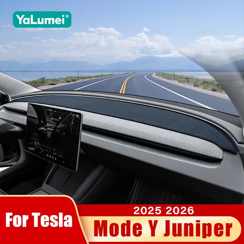 Per Tesla Model Y Launch Juniper 2025 2026 Cruscotto dell'auto Parasole Evitare la luce Pad Strumento Scrivania Copertura antiscivolo Accessori
