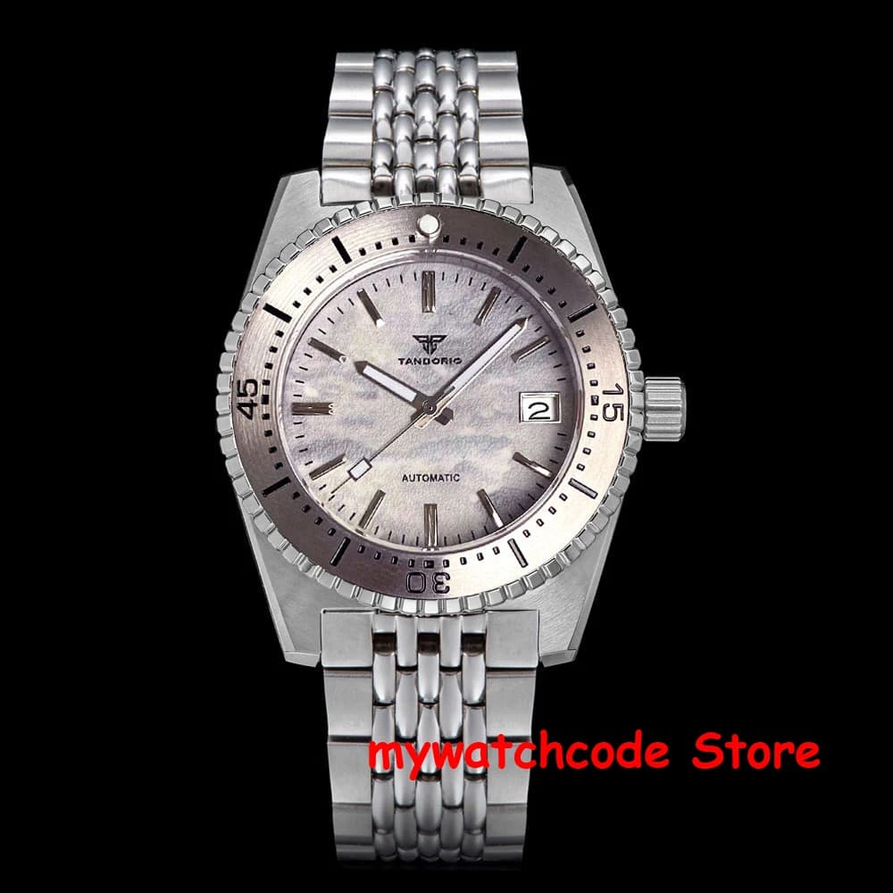 Tandorio quadrante grigio nuovo stile 62MAS vetro zaffiro 40mm orologio meccanico da uomo 20ATM impermeabile Giappone NH35A movimento automatico