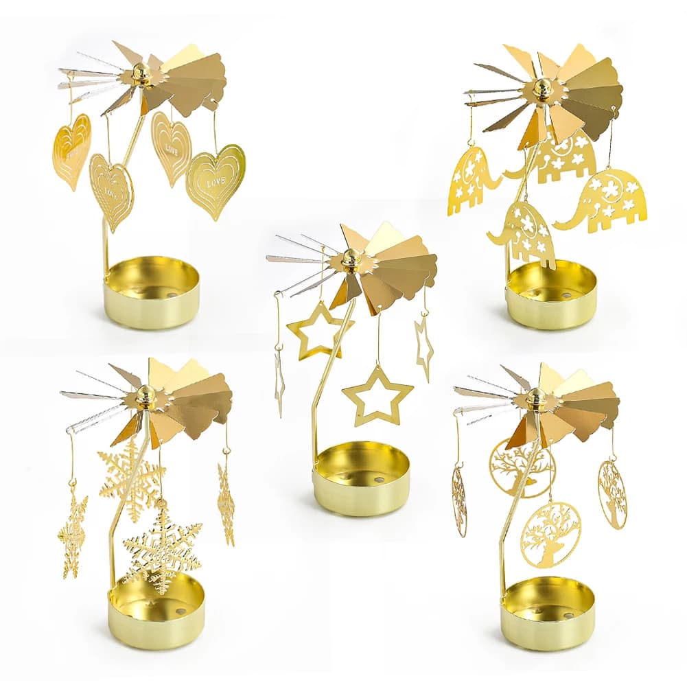 1pc custom metal swivel candle holder decoration Desktop ornament tealight cup candle holder