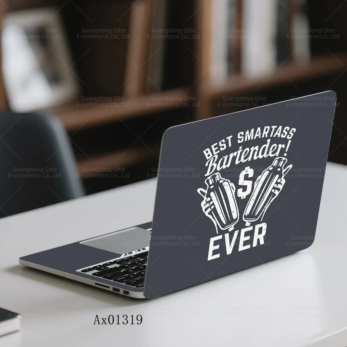 2 Pezzi Adesivi Protettivi Ritagliabili per Laptop a Tema Cocktail Shaker da Barman, per Laptop da 13-17 Pollici, Adesivi Retro Autoadesivi per Laptop