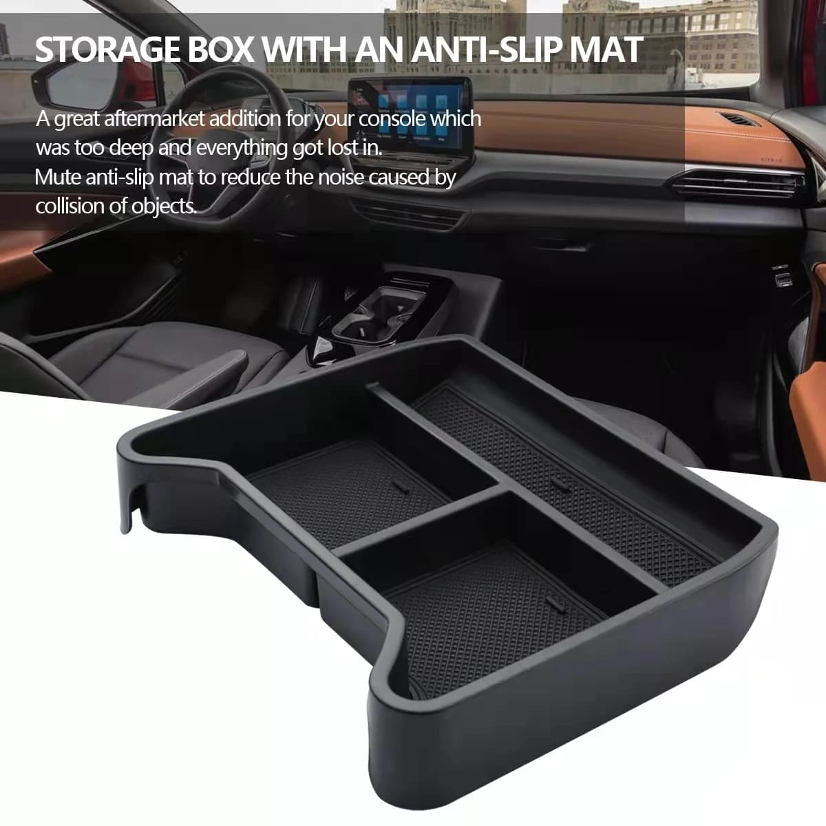 Vassoio portaoggetti per bracciolo console centrale auto per Volkswagen VW ID.4 ID4 ID 4 CROZZ Organizzatore interno