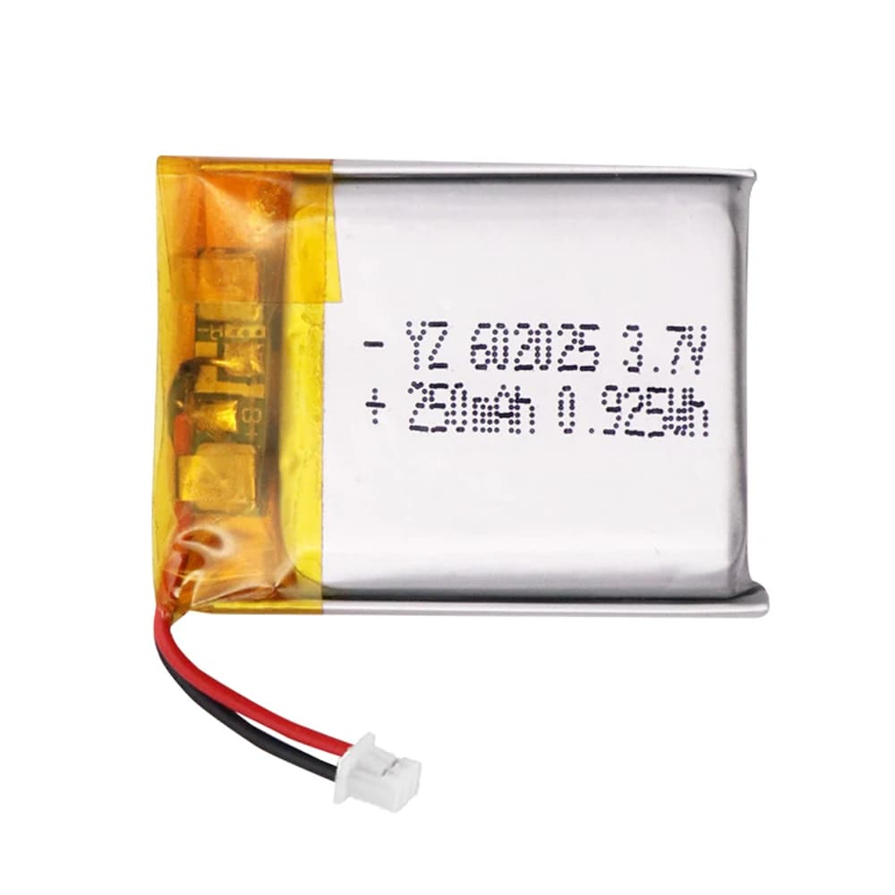 602025 3.7V 250mAh batterie ricaricabili ai polimeri di litio per PSP Smart Watch Lampade a LED Altoparlanti Bluetooth Mini fotocamere