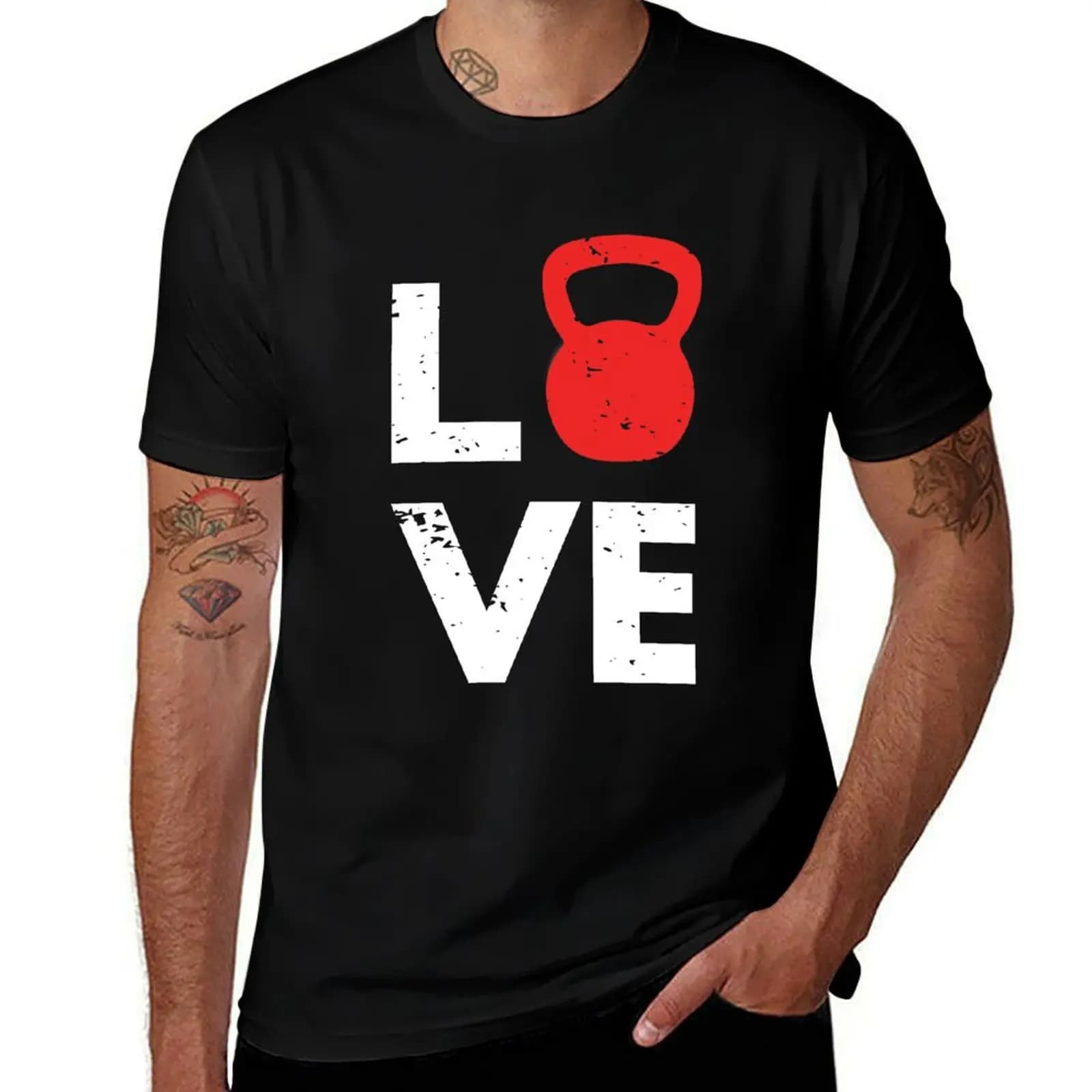 T-shirt I Love Kettlebell Training for Christmas parties