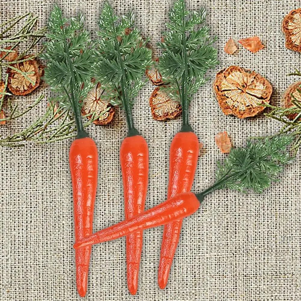 Premature carrot vegetable vivid artificial plastic creates lasting atmosphere of simulation carrot vegetable pattern ornament