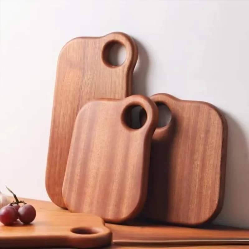 Tagliere da cucina in legno massello bifacciale da 1 pezzo - Tagliere da cucina per frutta, verdura, cibo con accessorio da cucina in legno