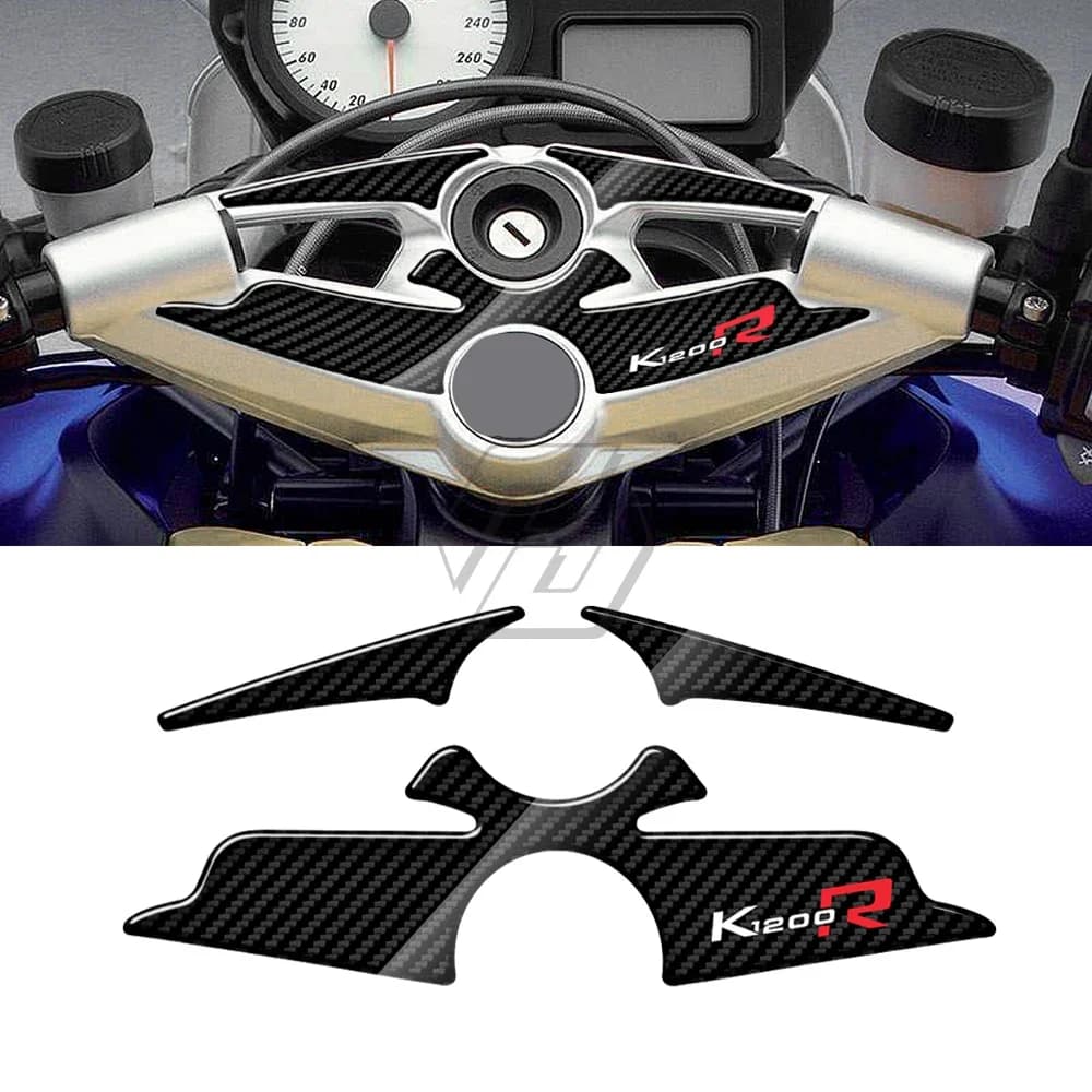 Per la versione sportiva K1200R FINO al 2010 Defender triplo giogo superiore con effetto carbonio 3D