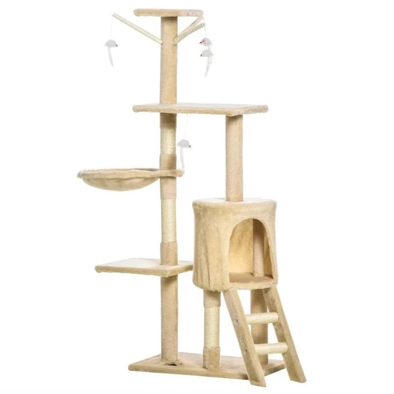 Tiragraffi per Gatti Adatto per Giocattoli, Cuccia, Piattaforme per Saltare, Giochi Sospesi per Gatti