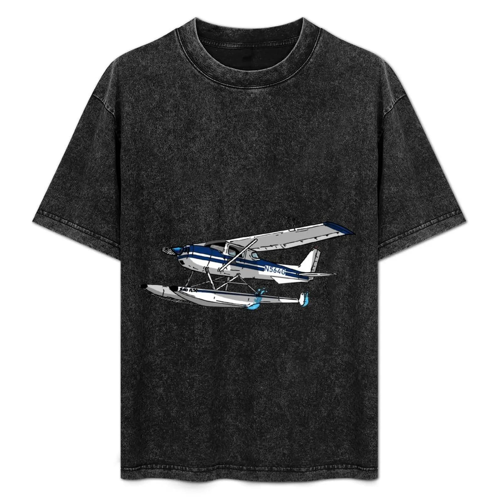 Cessna 150 On Floats T-Shirt Urban Style Casual Short Sleeve Top