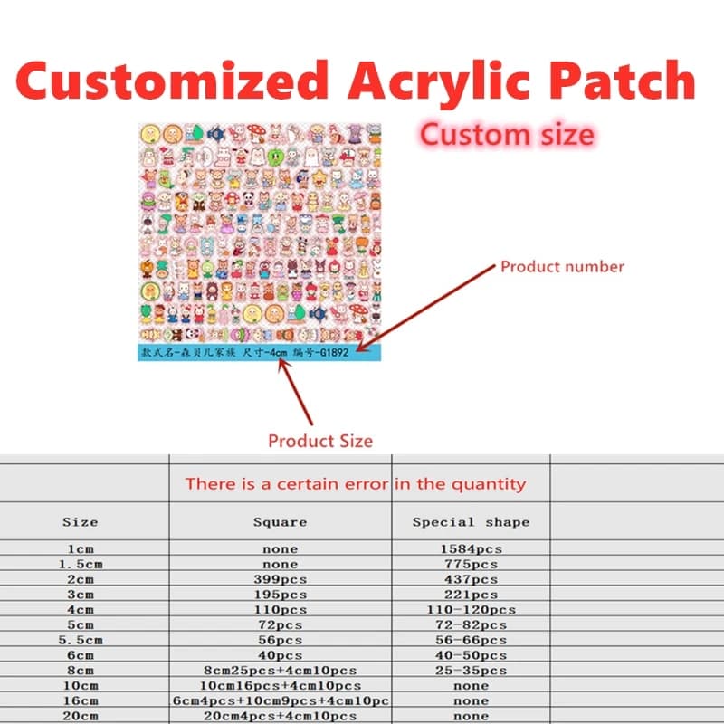 Patch in Acrilico Personalizzato, Immagine Cartoon, Personaggio Anime Giapponese, Materiale per Portachiavi, Ciondolo a D, Ornamento, Multi-misura