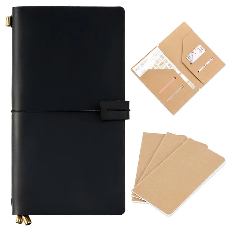 OX Knight Genuine Leather Cover Standard Size TN Travelers Notebook Handmade Vintage Cowhide Diary Journal Sketchbook Planner