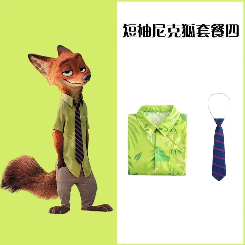 2026 Nick Fox Costume Cosplay Kids Boys Summer Performance Outfits Adult Fox Nick Autumn