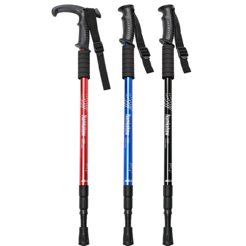 Outdoor Travel Trekking Poles Retractable Elderly Climbing Crutches Aluminum Alloy Trekking Poles Walking Sticks Walking Sticks