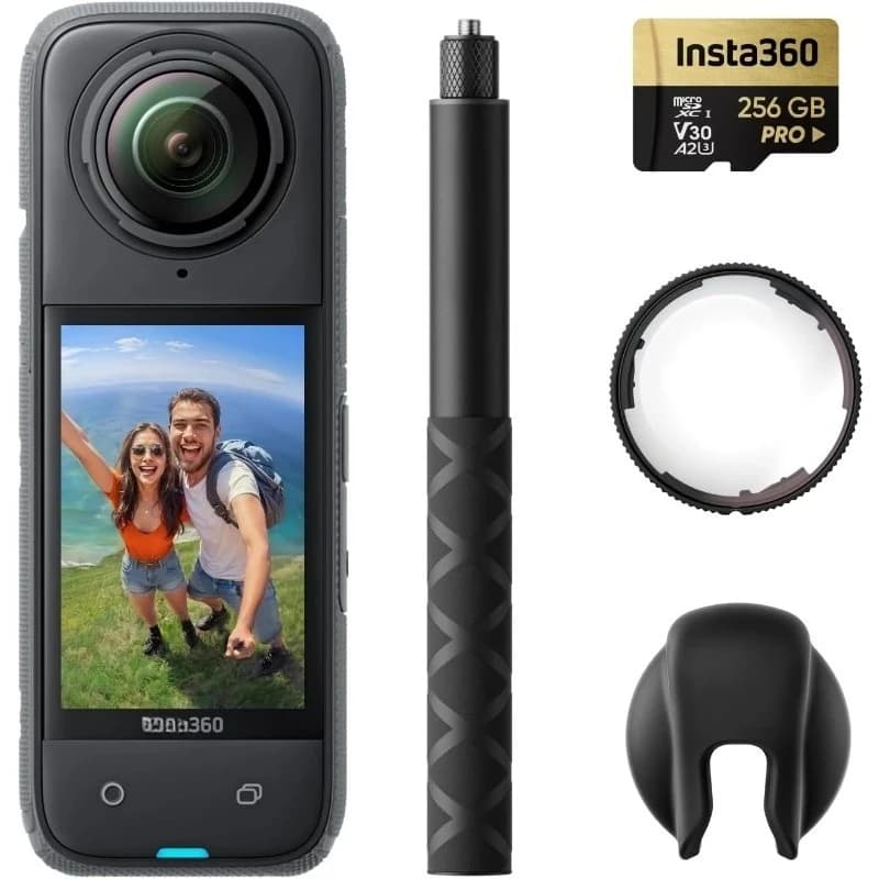 Bundle Protezioni Lenti Premium X4 - Action Cam 8K Impermeabile 360°, Video Grandangolare 4K, Asta Selfie Invisibile