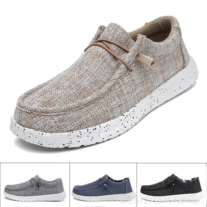 Scarpe Casual da Uomo in Denim e Tela, Scarpe Vulcanizzate, Sneakers Traspiranti di Lusso alla Moda, Mocassini da Uomo di Design, Taglie Grandi
