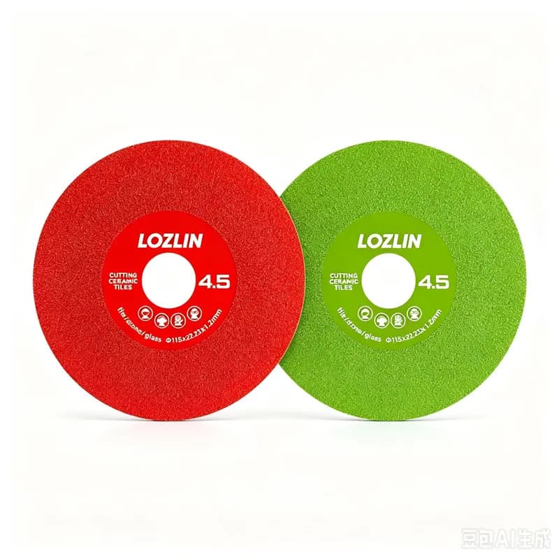 LOZLIN 2PCS 4.5Inch Diamond Grinding Disc Flat Saw Blade 115mm for Angle Grinder Marble Ceramic Glass Tile Cutting Grinding Tool