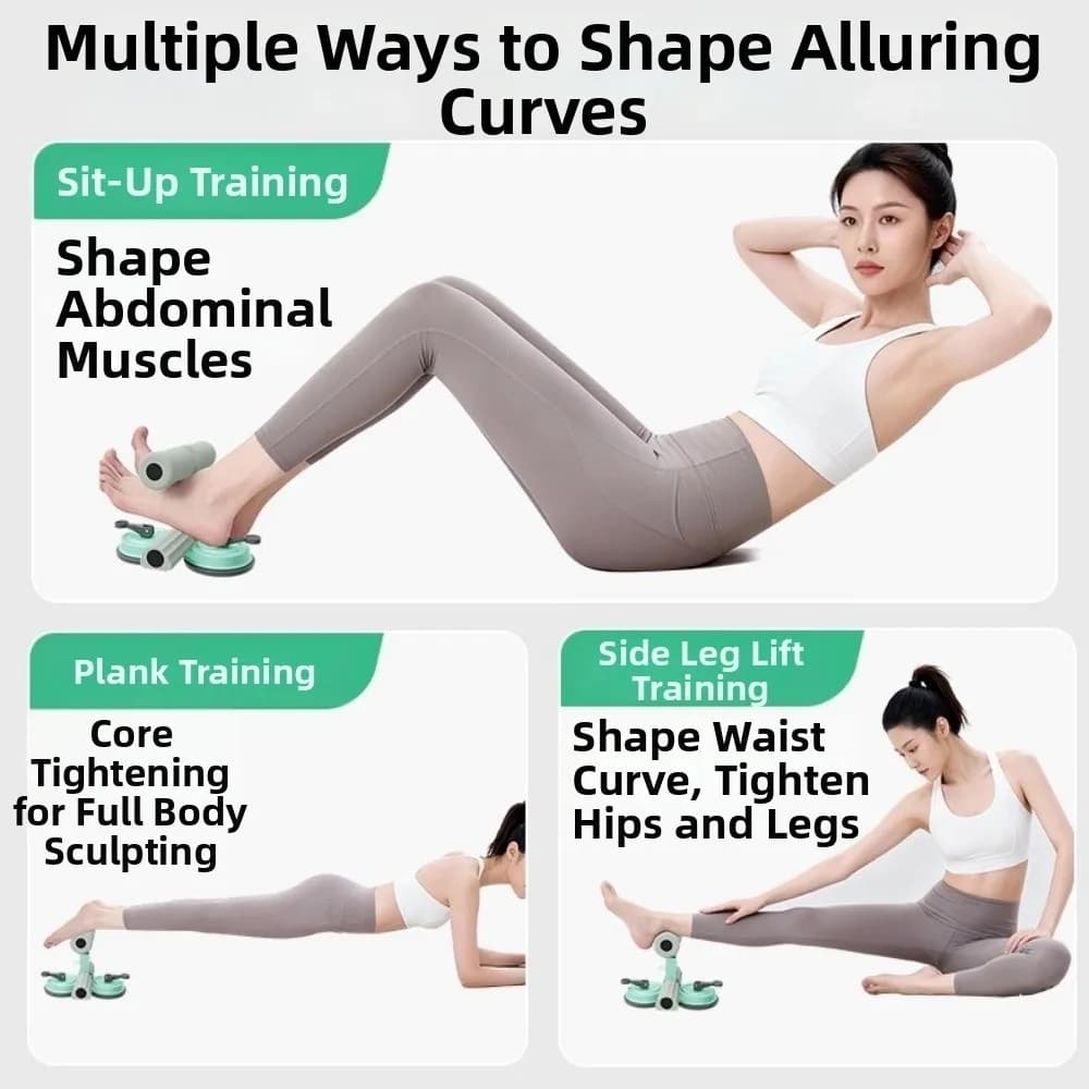 Barra di supporto per sit-up con doppie ventose, corda di tensione e supporto per caviglie, attrezzatura fitness antiscivolo con altezza regolabile