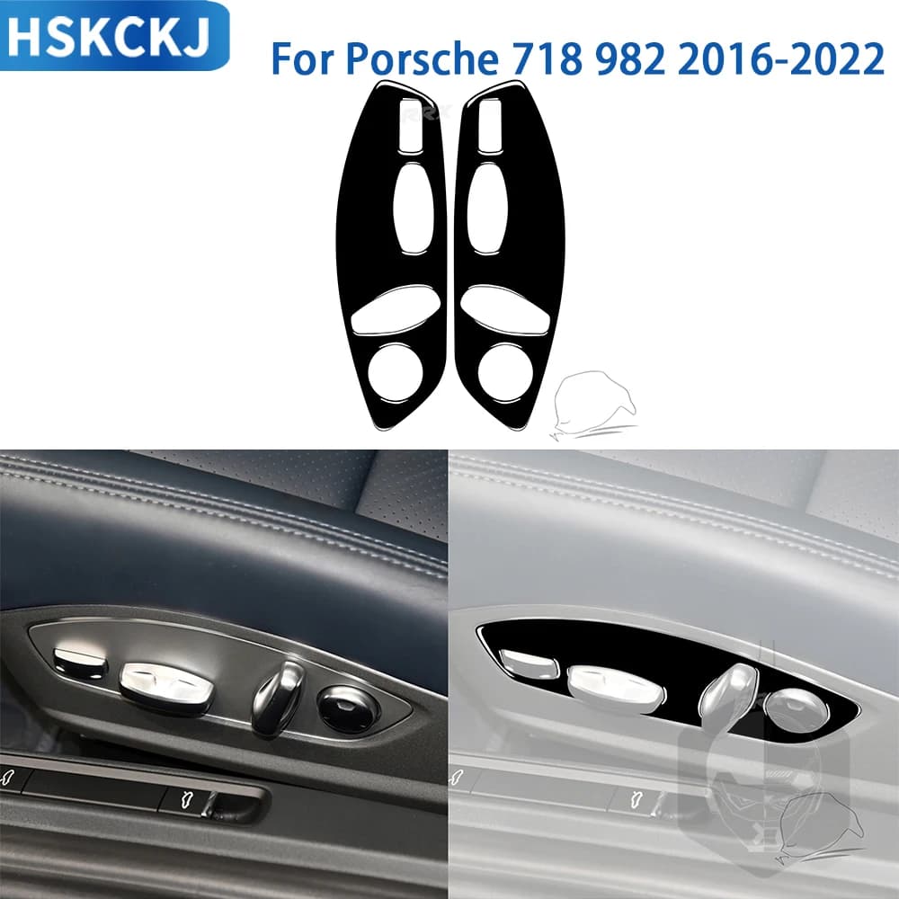 For Porsche Boxster Cayman 718 982 2016-2022 Seats Regular Panel Switch Button Interior Auto Accessories Cover Morbida Tuning Stickers