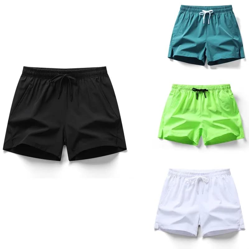 2025 New summer Mens Sports Sweatpants casual Shorts Pockets Basic Solid Color Lightweight Pants Jogging Beach Shorts Men