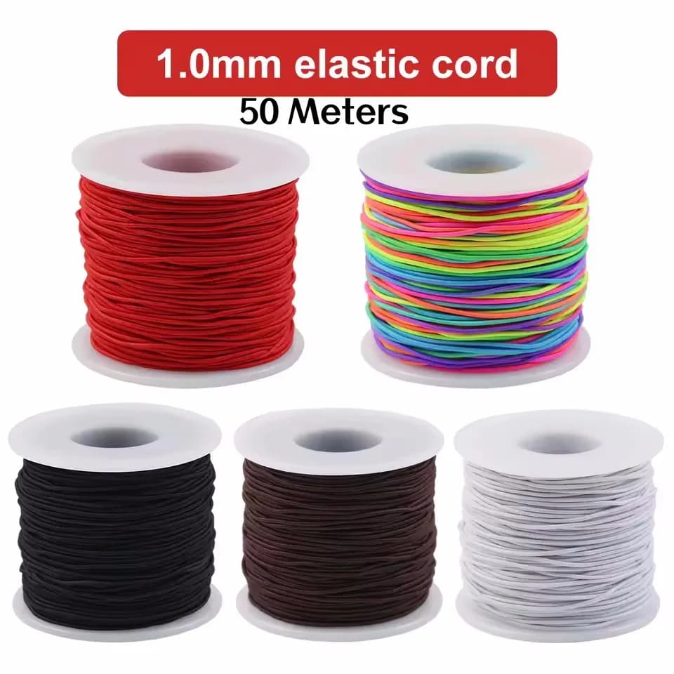 Cavo elastico per perline arcobaleno, filo elastico colorato per creazione di gioielli fai-da-te, forniture per collane e braccialetti