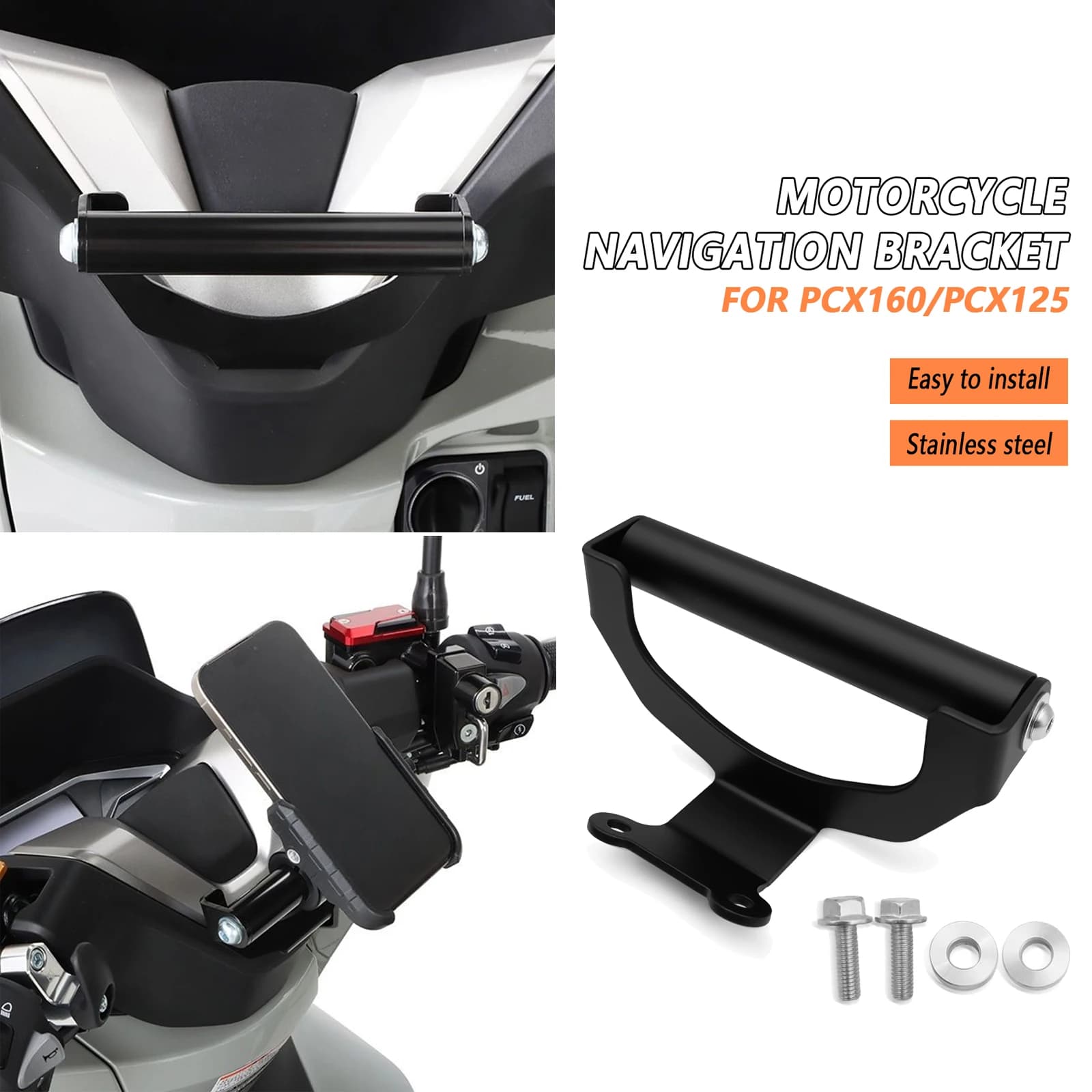 Per pcx 160 Supporto Del Basamento Del Telefono PCX160 2025 pcx 125 2025 Moto GPS Montaggio Staffa Piastra di Navigazione PCX125