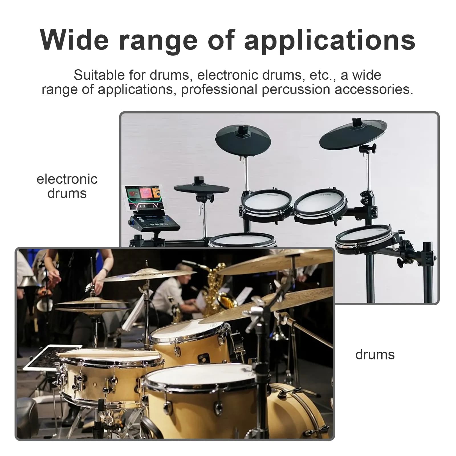 Set di guarnizioni e rondelle in cotone EVA per batteria, con dadi per piatti, per accessori di percussioni