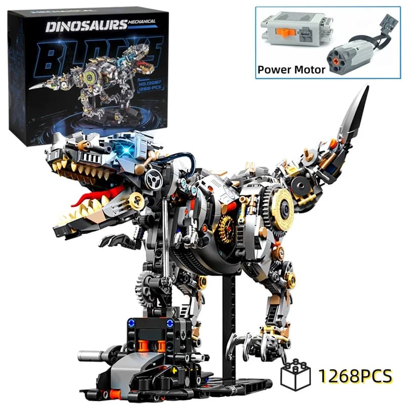 2025 NUOVI blocchi di costruzione di dinosauri modello meccanico T-Rex educativo fai da te decorazione del desktop giocattolo regalo di festa per bambini adulti