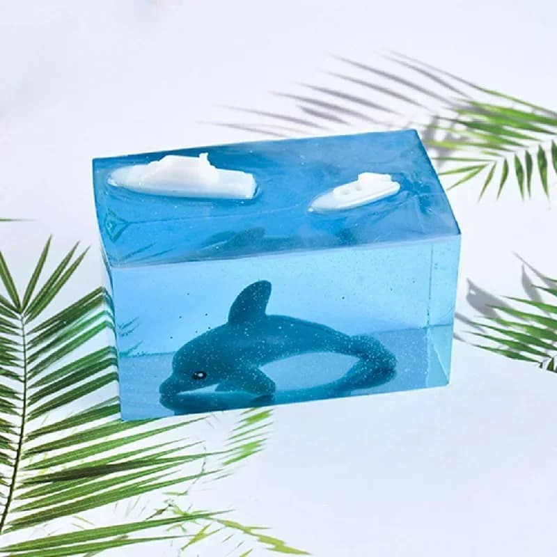 11Pcs/Set Epoxy Resin Silicone Molds Kit Square Rectangular Silicone Molds Resin Dried Flower Insect Specimen Square Molds