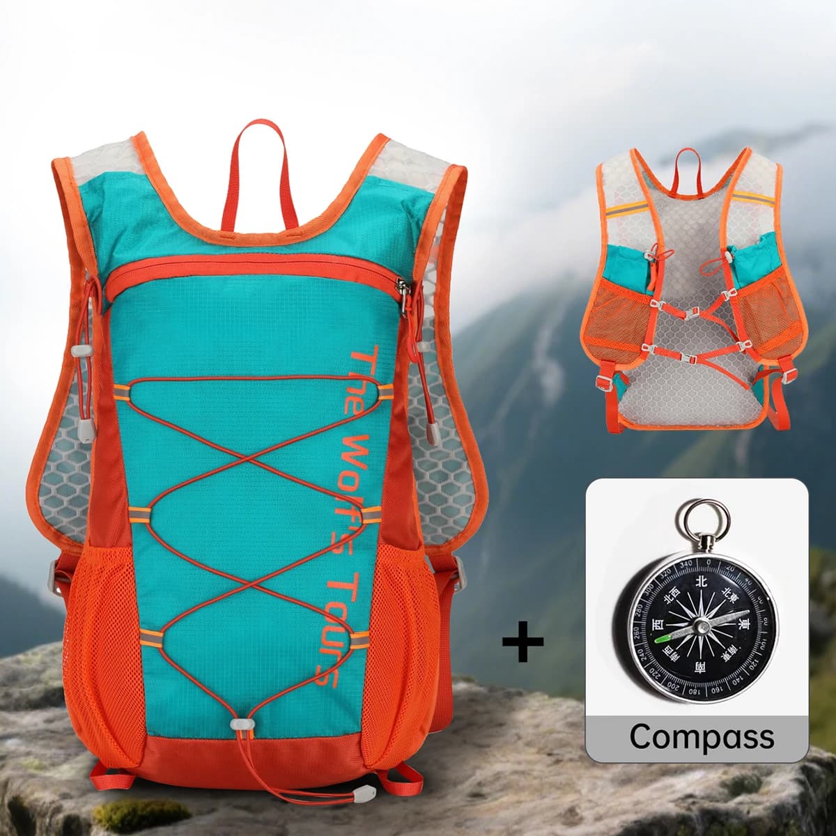 Hiking backpack for Women, Lightweight 16L backpack for Men, Light backpack for Climbing in Mountain, Sport and Cross-Country Race