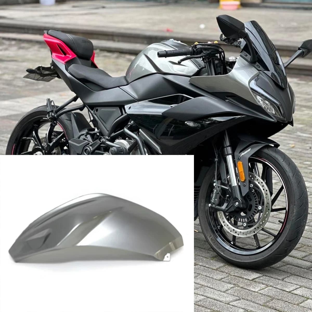 Misura Per CFMOTO 250SR 300SR 250SRS 300SRS 2023 Serbatoio Carburante sinistra destra piastre protettive coperchio serbatoio carburante moto diffusore shell