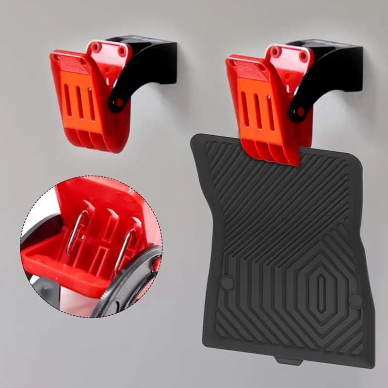 Clip per lavaggio tappetini auto con viti, morsetto da parete resistente, supporto appenditappetini, organizer per garage auto, accessorio per stendibiancheria