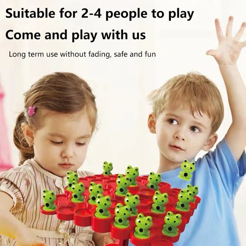 Gioco da tavolo per l'equilibrio a tema rana, giocattolo matematico educativo per bambini, per divertimento in famiglia