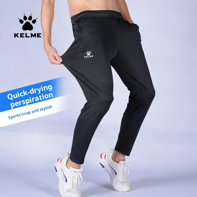 KELMES Elasticated Sports Pants Slim Men's Skinny Pants for Football Running Pants for Adult