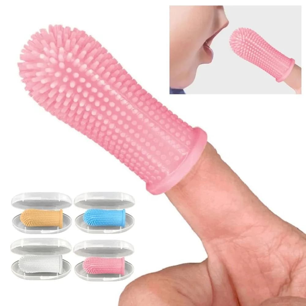 Nuovo Spazzolino da Denti in Silicone per Neonati, Grado Alimentare, Senza BPA, per la Pulizia Orale