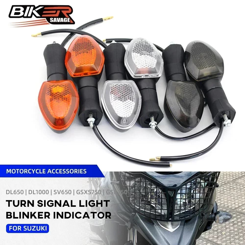 Anteriore Posteriore Indicatori di direzione Per SUZUKI V-Strom DL650 DL1000 GSXS GSX-S 1000 950 750 GSR DR200S Moto Lampeggiante Luce Copriobiettivo