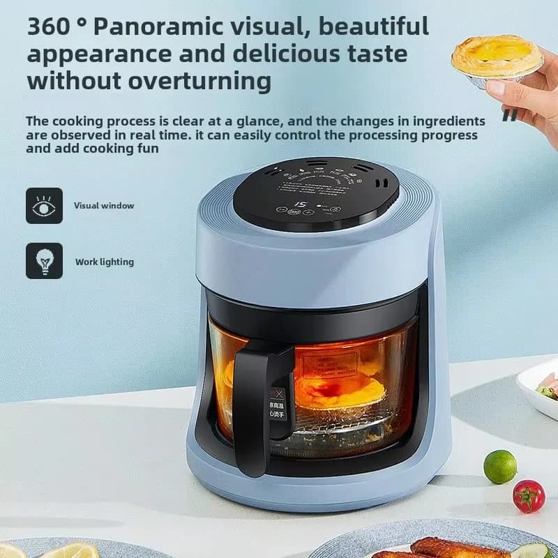 2026Camel 2.5L Intelligent Visual Air Fryer Small Capacity Multi-Functional Household Electric Plastic Fryer 1-Year Gift for