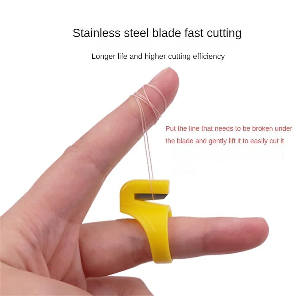 3 pezzi per uso domestico lama per dito ago artigianale ditale anello per cucire filo taglierina linea coltello da taglio accessori per macchine da cucire fai da te
