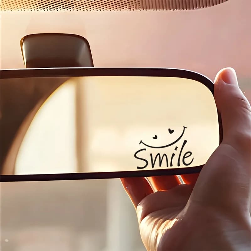 Smile Life Letter Print Waterproof Decor Vinyl Decals For Car Rearview Mirror Laptop Motorcycle Smooth Surfaces
